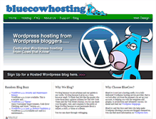 Tablet Screenshot of bluecowhosting.com